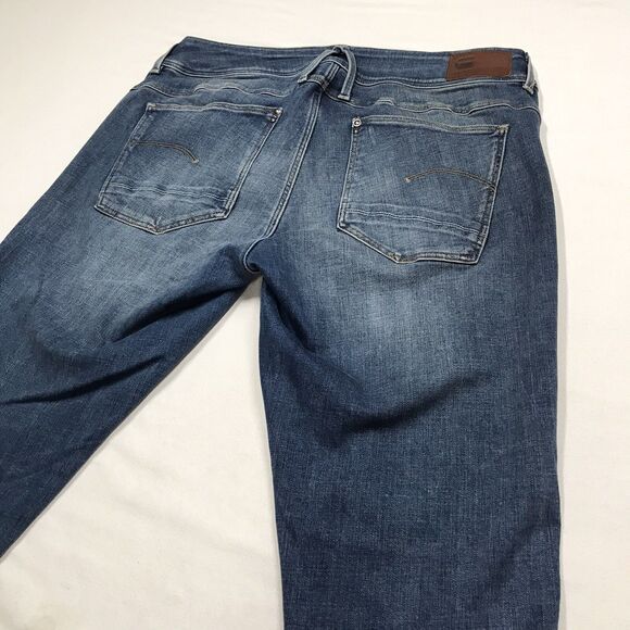 G STAR RAW Lynn Jeans Women 34x32 (32x31 actual) Mid Super Skinny Slim Distress - Picture 8 of 16